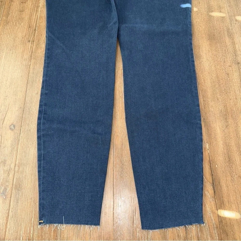 Good American Good Waist Skinny Jeans Raw Hem Plus Size Dark Blue - Picture 12 of 14
